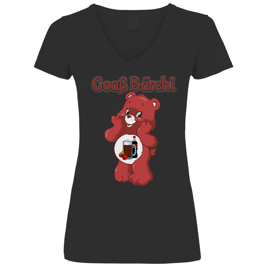 Goaß Bärchi - Glücksbärchi - V-Neck Damenshirt