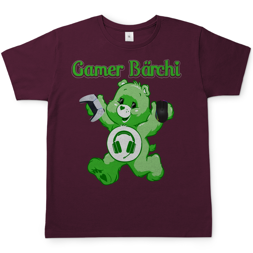 Gamer Bärchi - Glücksbärchi - Herren Shirt Burgundy