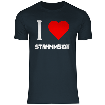 I love Strammsein - Herren Shirt Dark Grey Solid