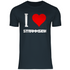 I love Strammsein - Herren Shirt Dark Grey Solid