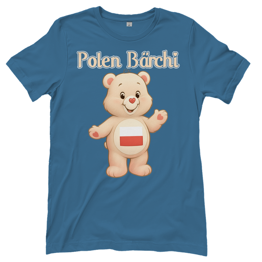 Polen Bärchi - Glücksbärchi - Damen T-Shirt Stone Blue