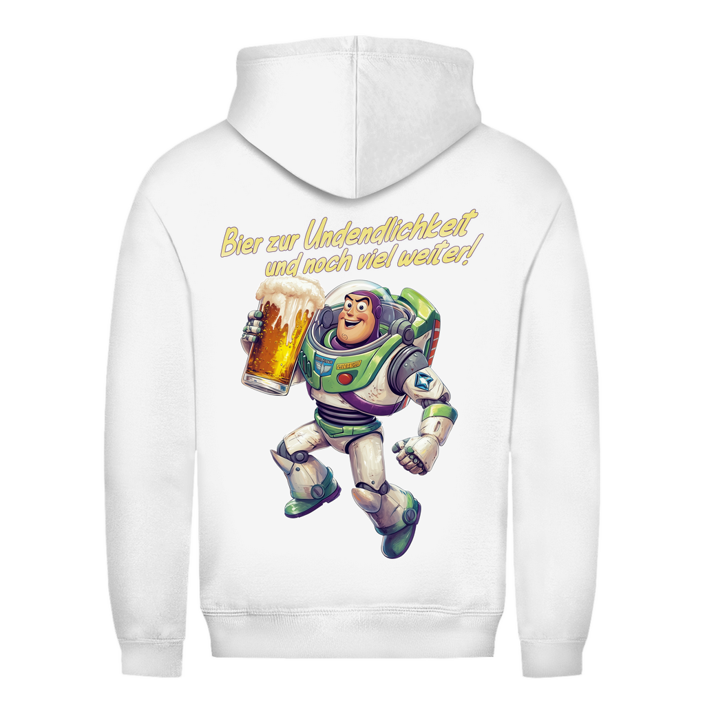 Bier zur Unendlichkeit und noch viel weiter - Buzz Lightyear Toy Story - Damen Hoodie Arctic White