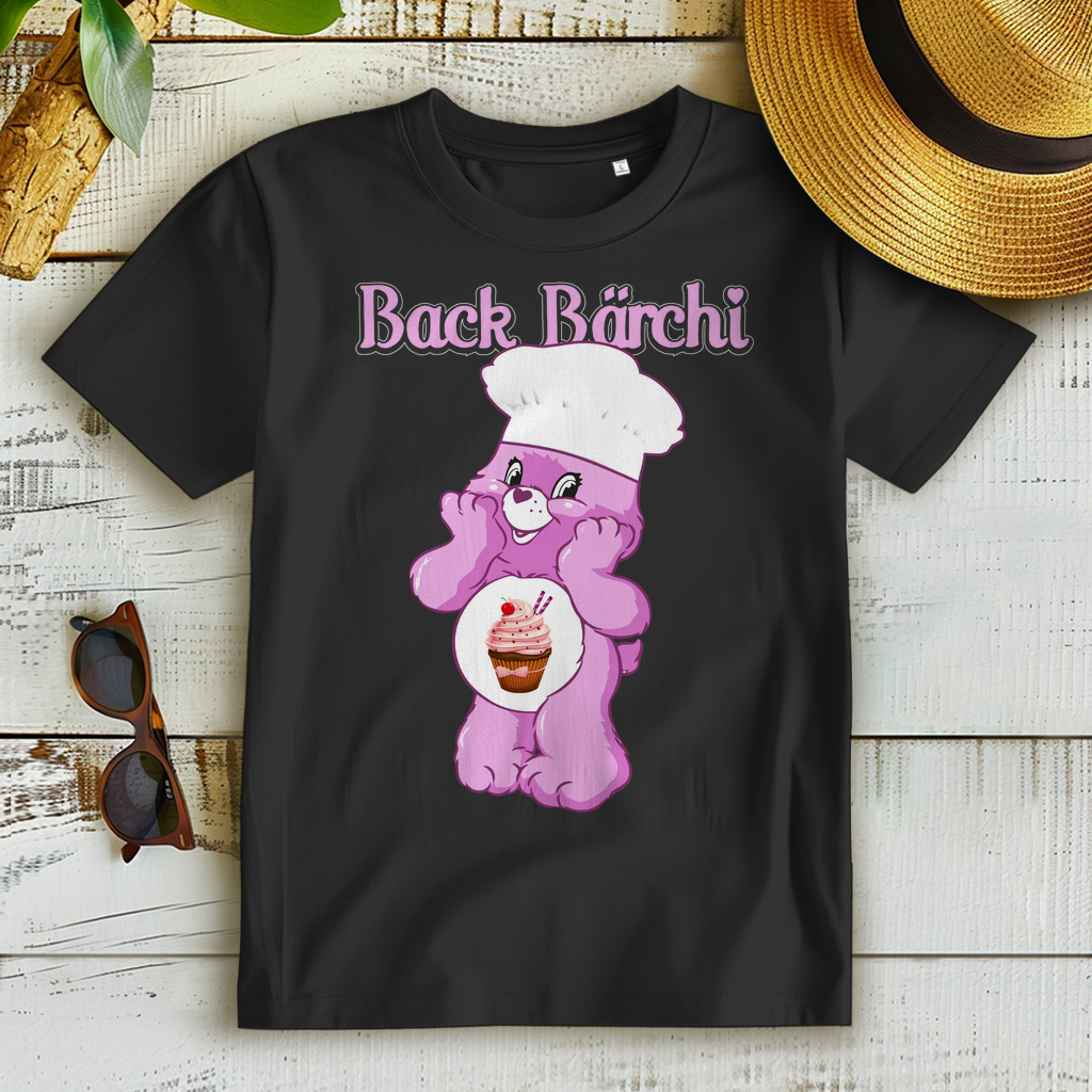 Back Backen Bäckerin Bärchi Glücksbärchi - Damen Premium Bio T-Shirt Schwarz