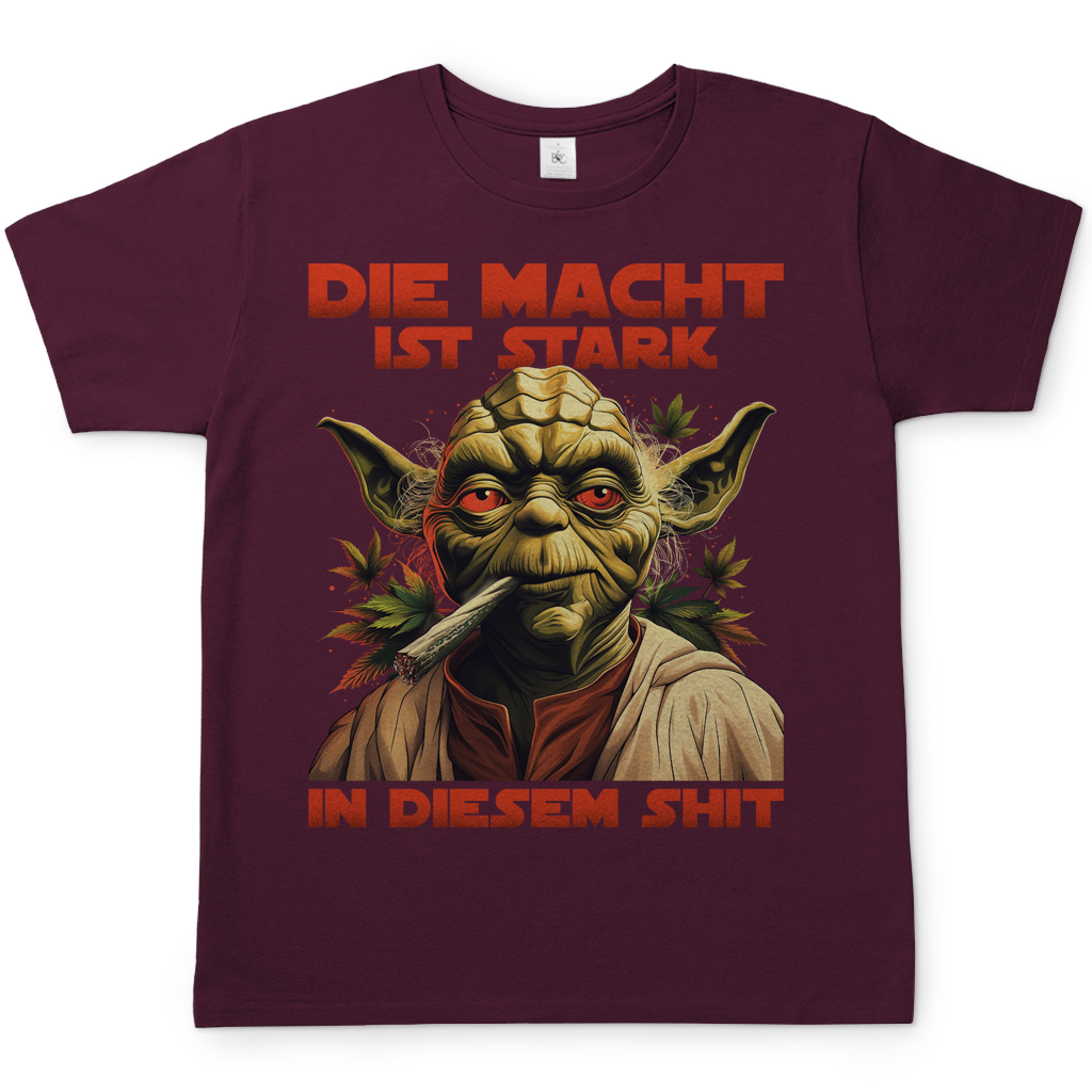 Die Macht ist stark in diesem Shit - Yoda Star Wars - Herren Shirt Burgundy
