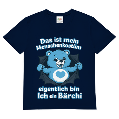 Glücksbärchi Verkleidung Herren Shirt Kindheitsheld Bio Navy