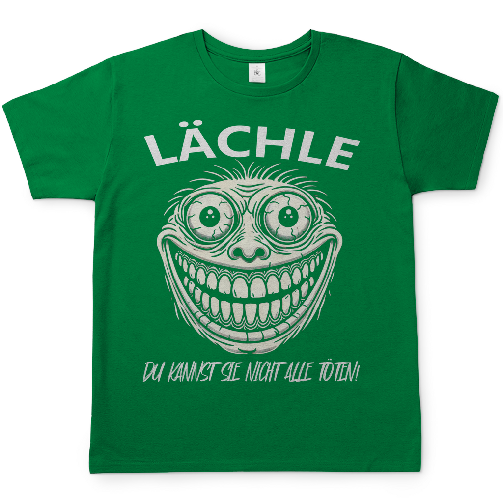 Lächle du kannst sie nicht alle töten! Ugly - Herren Shirt Kelly Green