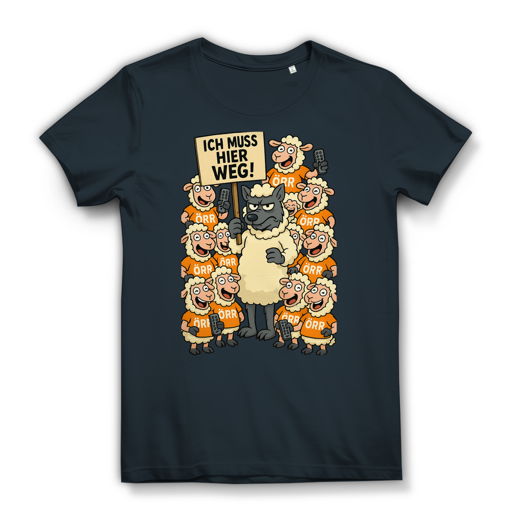 Wolf unter Schlafschafen ich muss hier weg - Damen Premium Bio T-Shirt