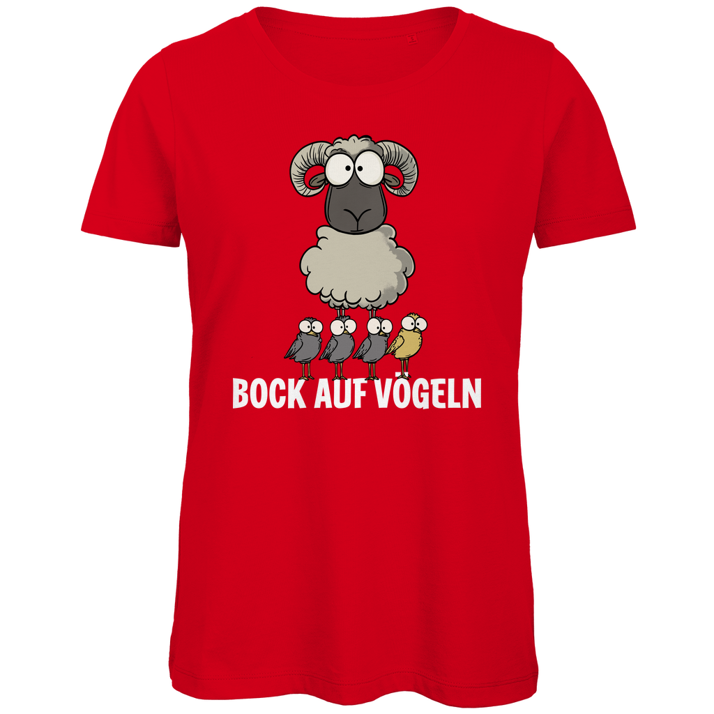 Bock auf Vögeln - Damen Premium Bio T-Shirt Red