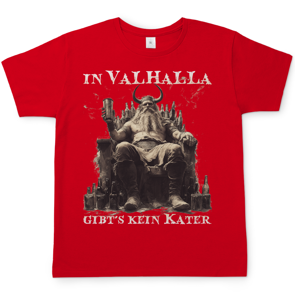 In Valhalla gibt´s kein Kater - Herren Shirt Red