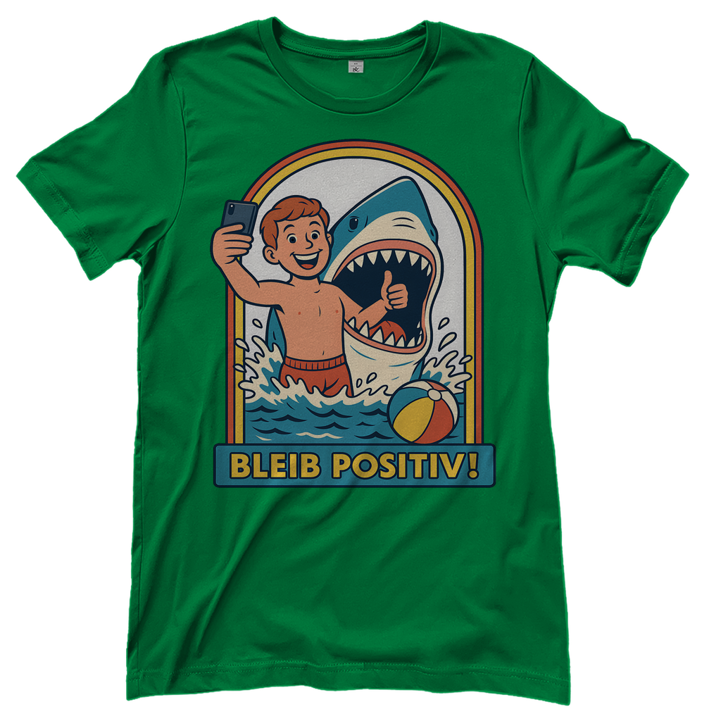 Bleib Positiv Hai Selfie Retro - Damen T-Shirt Kelly Green