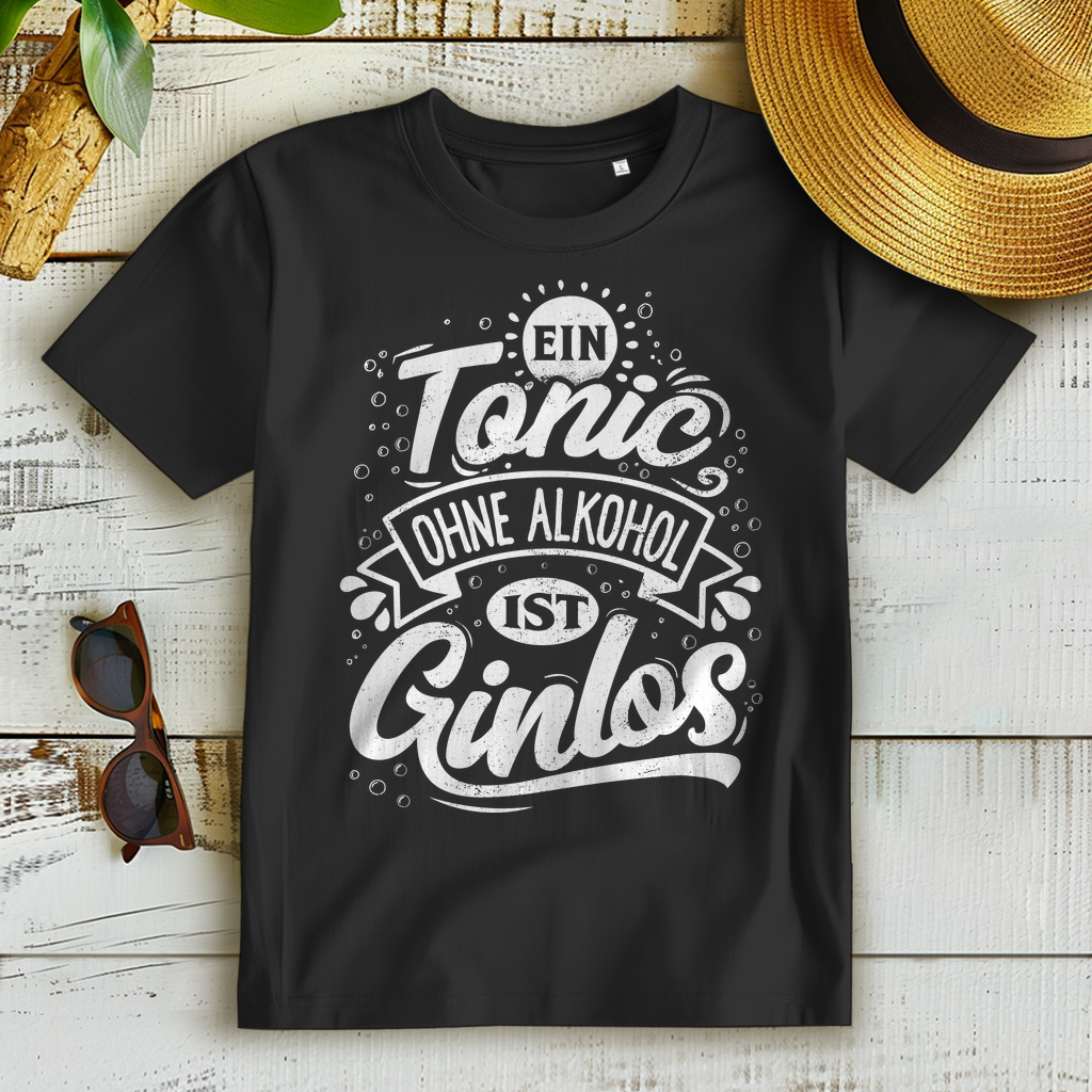 T-Shirt für Frauen mit Gin Spruch – Ein Tonic ohne Alkohol ist ginlos