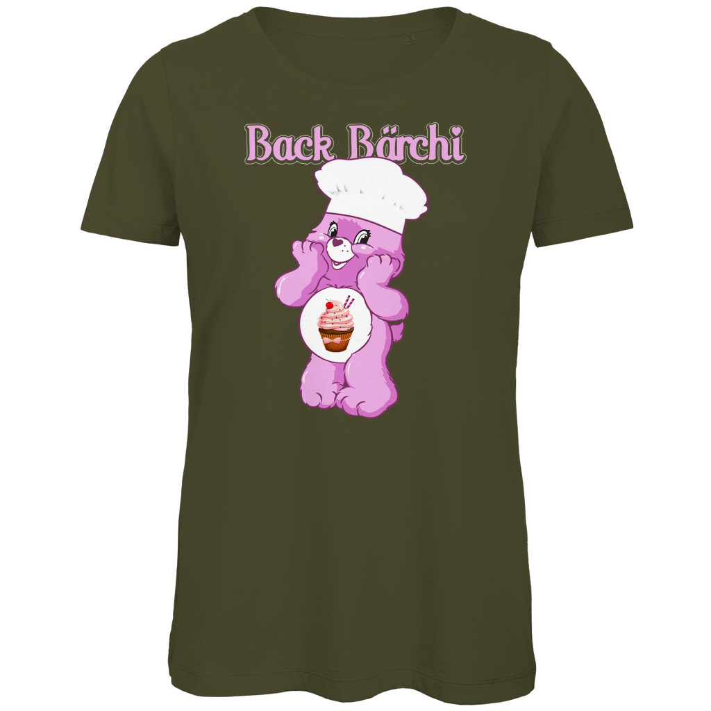 Back Bärchi - Glücksbärchi - Damen Premium Bio T-Shirt Khaki