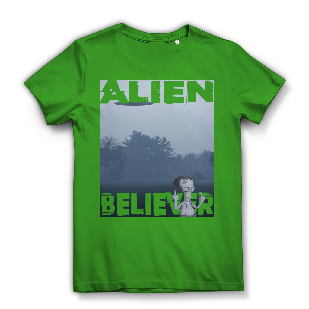 Alien Believer Roger - Damen Premium Bio T-Shirt Real Green
