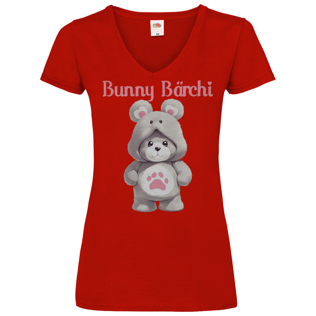 Bunny Bärchi - Glücksbärchi - V-Neck Damenshirt