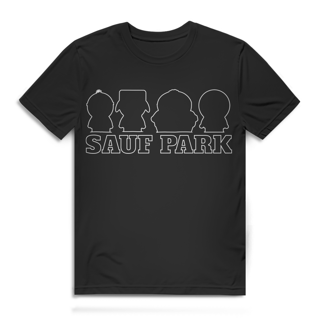 South Park Funshirt Herren – Sauf Park Motiv für Bierfreunde und Serienfans Black
