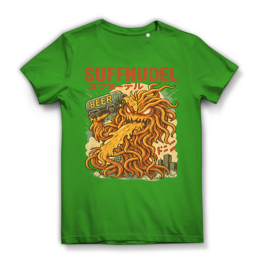 Suffnudel Bier Monster Nudel Kaiju - Damen Premium Bio T-Shirt Real Green