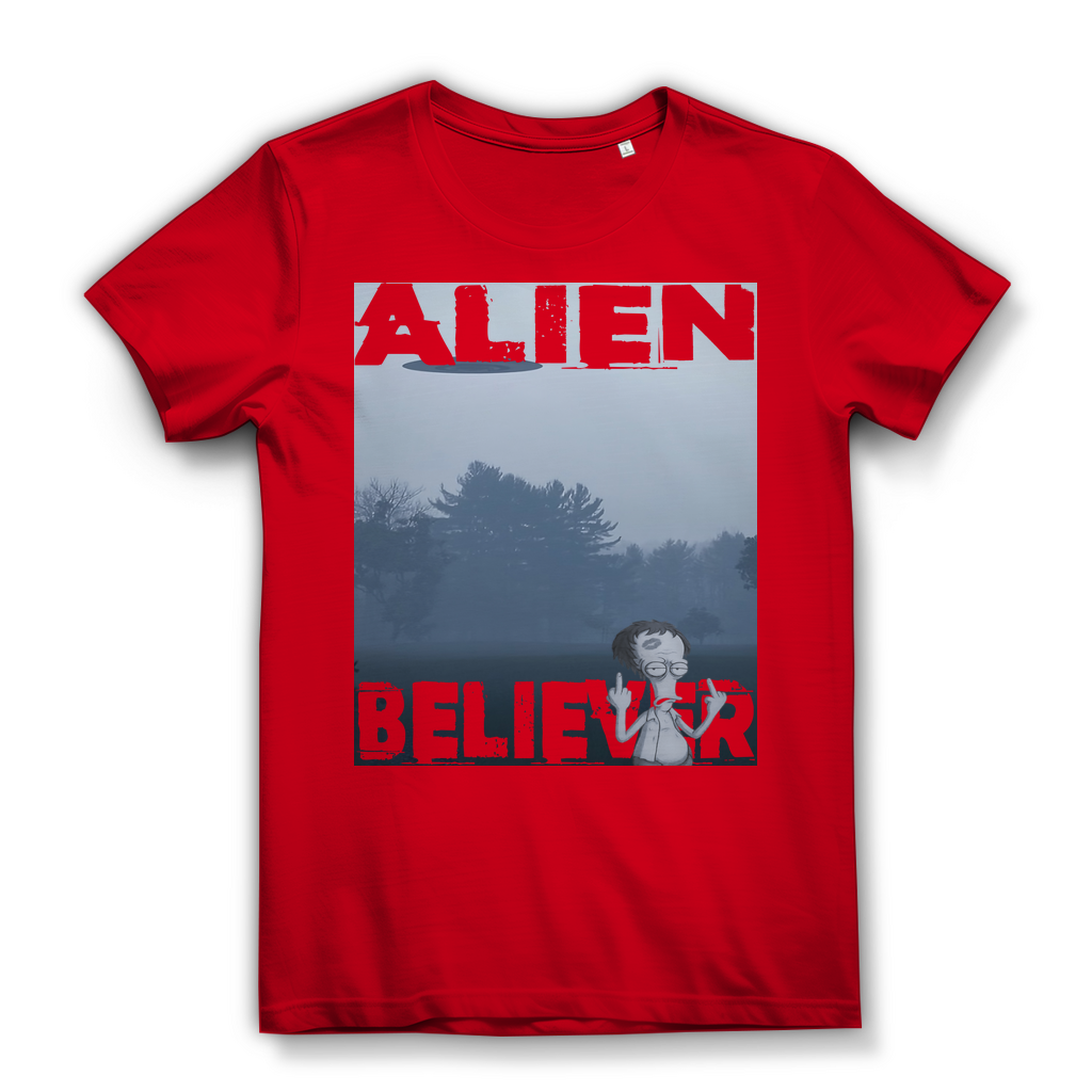 Alien Believer Roger - Damen Premium Bio T-Shirt Red
