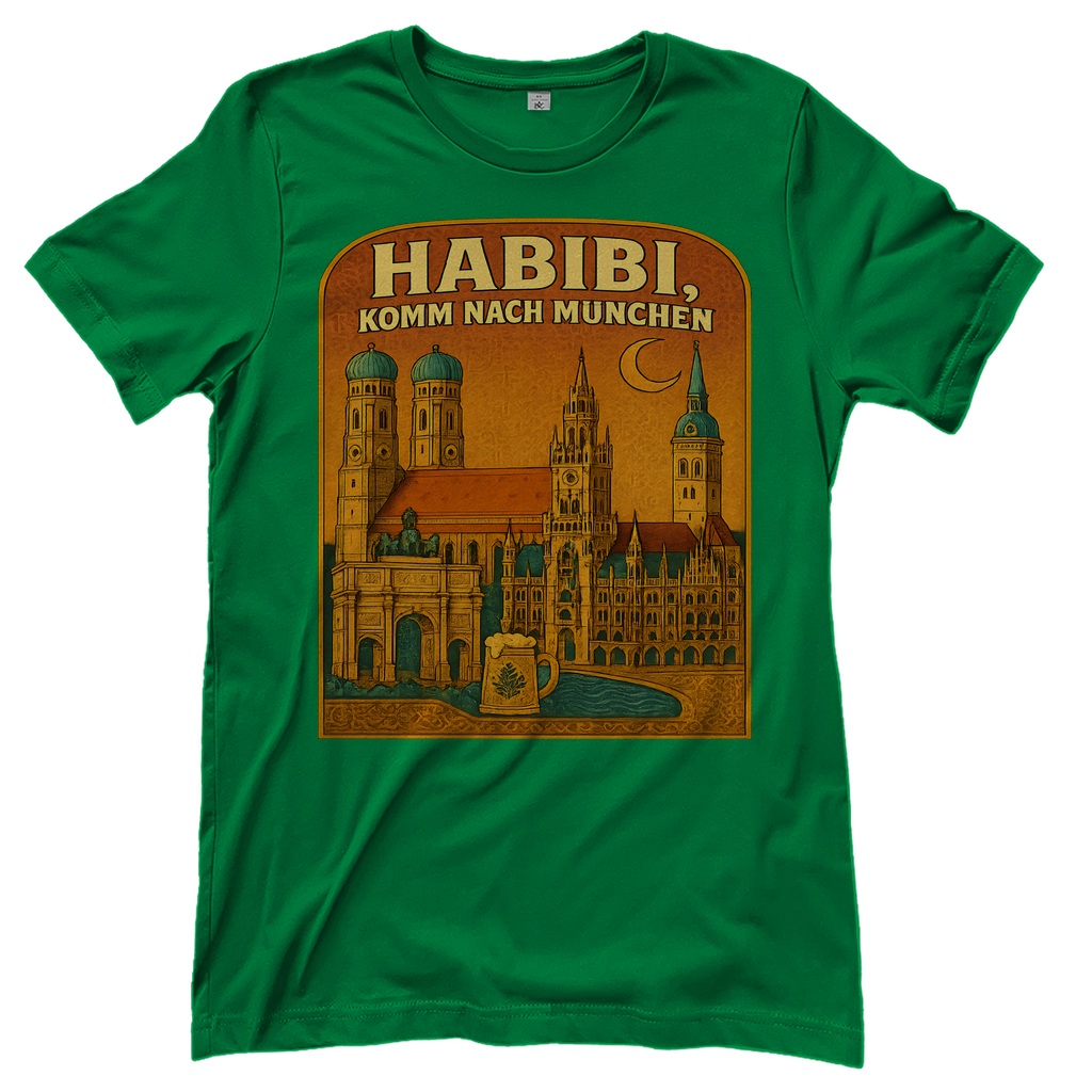 Habibi komm nach München - Damen T-Shirt Kelly Green