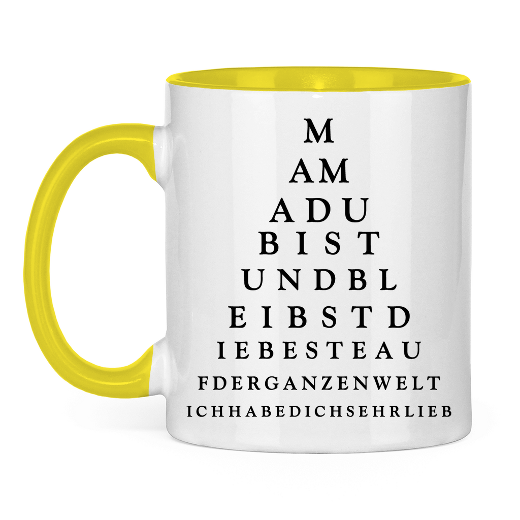 Mama du bist und bleibst die beste - Tasse zweifarbig