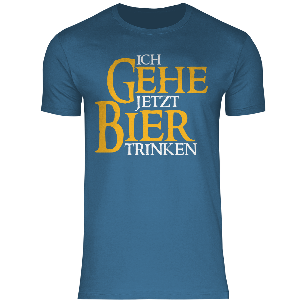 Ich gehe jetzt Bier trinken HDR - Beidseitiger Druck - Herren Shirt