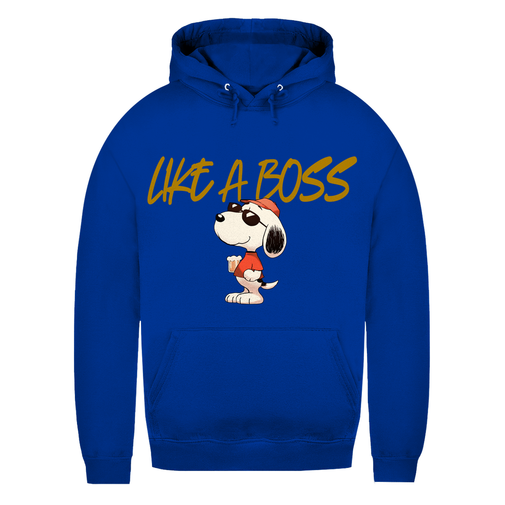 Peanuts Snoopy mit Bier Like a Boss - Damen Hoodie Royal Blue