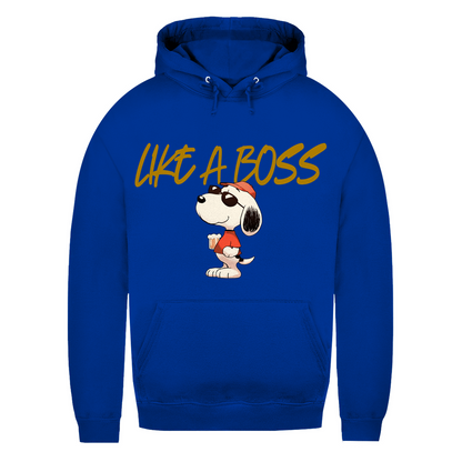 Peanuts Snoopy mit Bier Like a Boss - Damen Hoodie Royal Blue