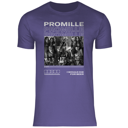 Promille Bier i would die for beer - Herren Shirt Millennial Lilac