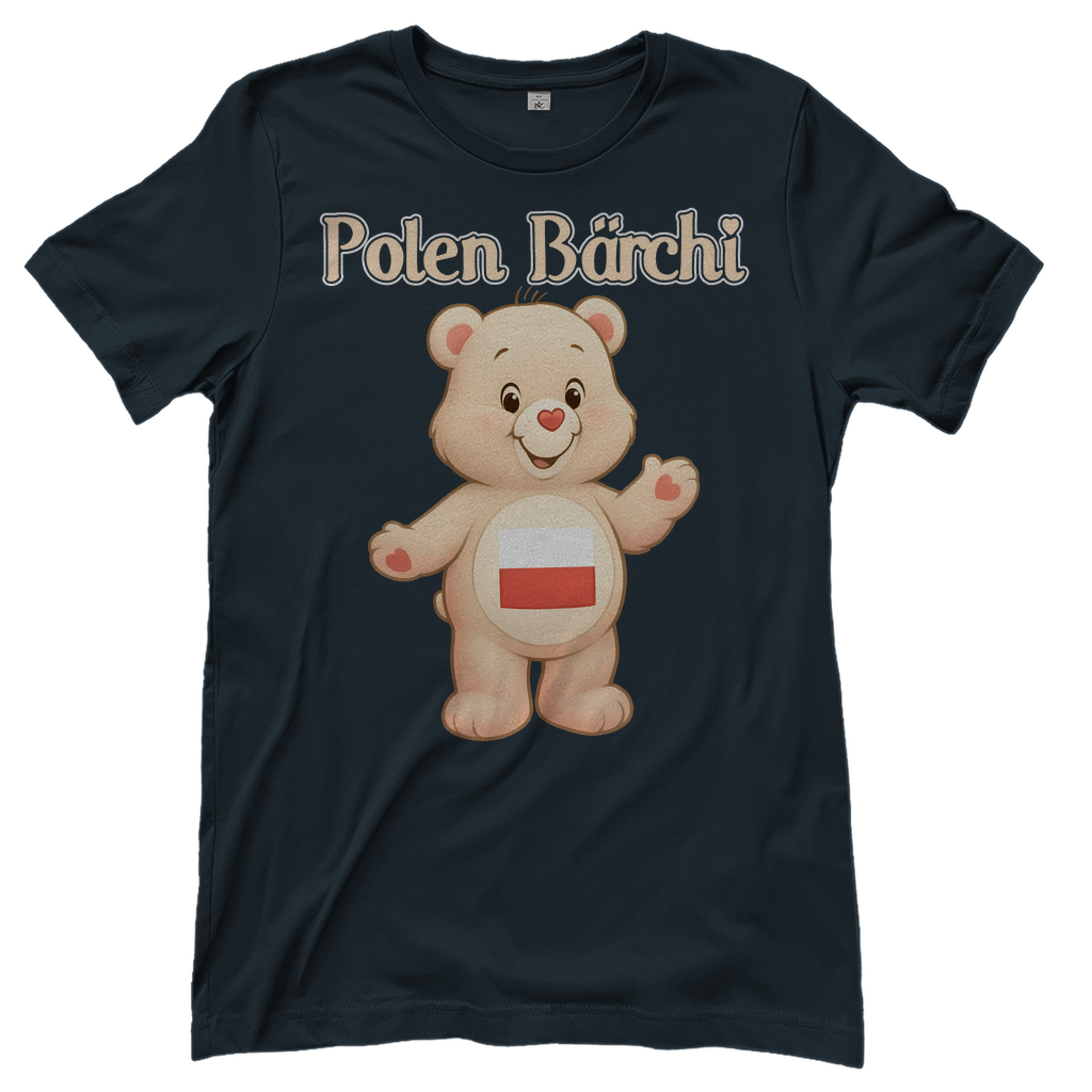Polen Bärchi - Glücksbärchi - Damen T-Shirt Dark Grey Solid