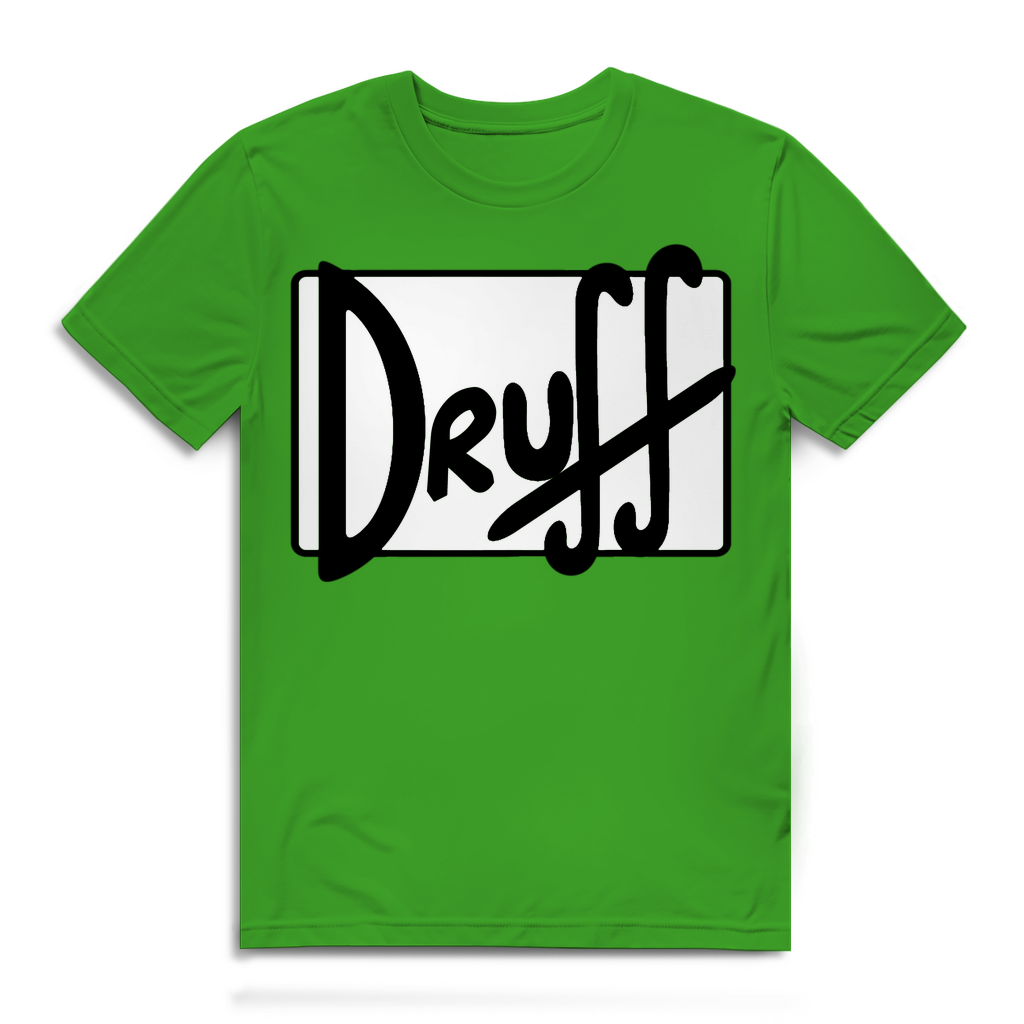 Herren Premium Bio T-Shirt druﬀ – Bold Retro Logo Design im Cartoon-Style Real Green
