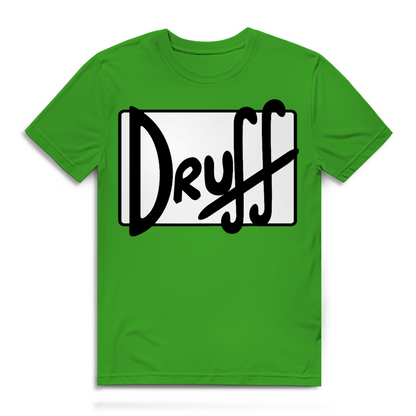 Herren Premium Bio T-Shirt druﬀ – Bold Retro Logo Design im Cartoon-Style Real Green