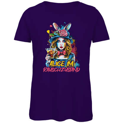 Alice im Rauschzustand Bunt - Damen Premium Bio T-Shirt Urban Purple