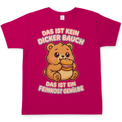 Herren T-Shirt Das Ist Kein Dicker Bauch Das Ist Ein Feinkost Gewölbe Teddybär