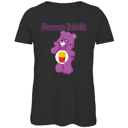Pommes Bärchi - Glücksbärchi - Damen Premium Bio T-Shirt Black