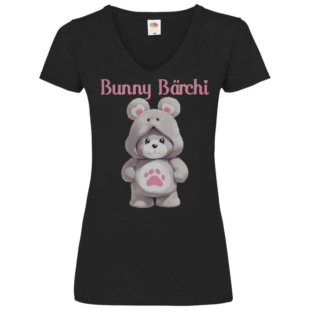 Bunny Bärchi - Glücksbärchi - V-Neck Damenshirt