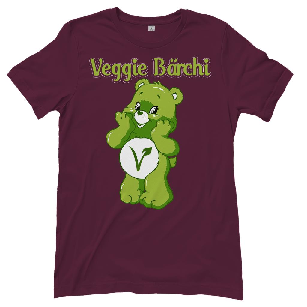 Veggie Bärchi - Glücksbärchi - Damenshirt Burgundy