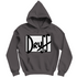 Herren Hoodie druﬀ – Bold Retro Logo Design im Cartoon-Style Charcoal (Heather)