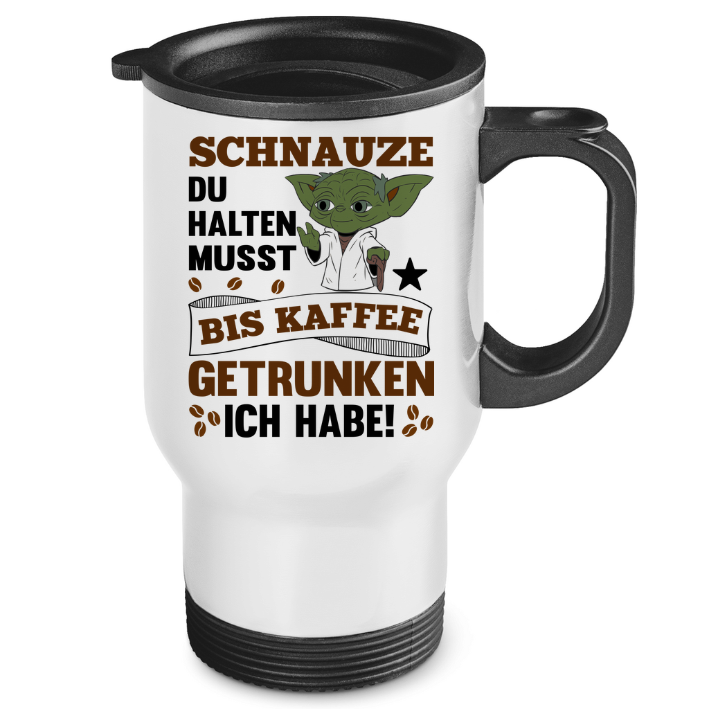 Schnauze du halten musst bis Kaffee getrunken ich habe! Yoda - Edelstahl-Thermobecher