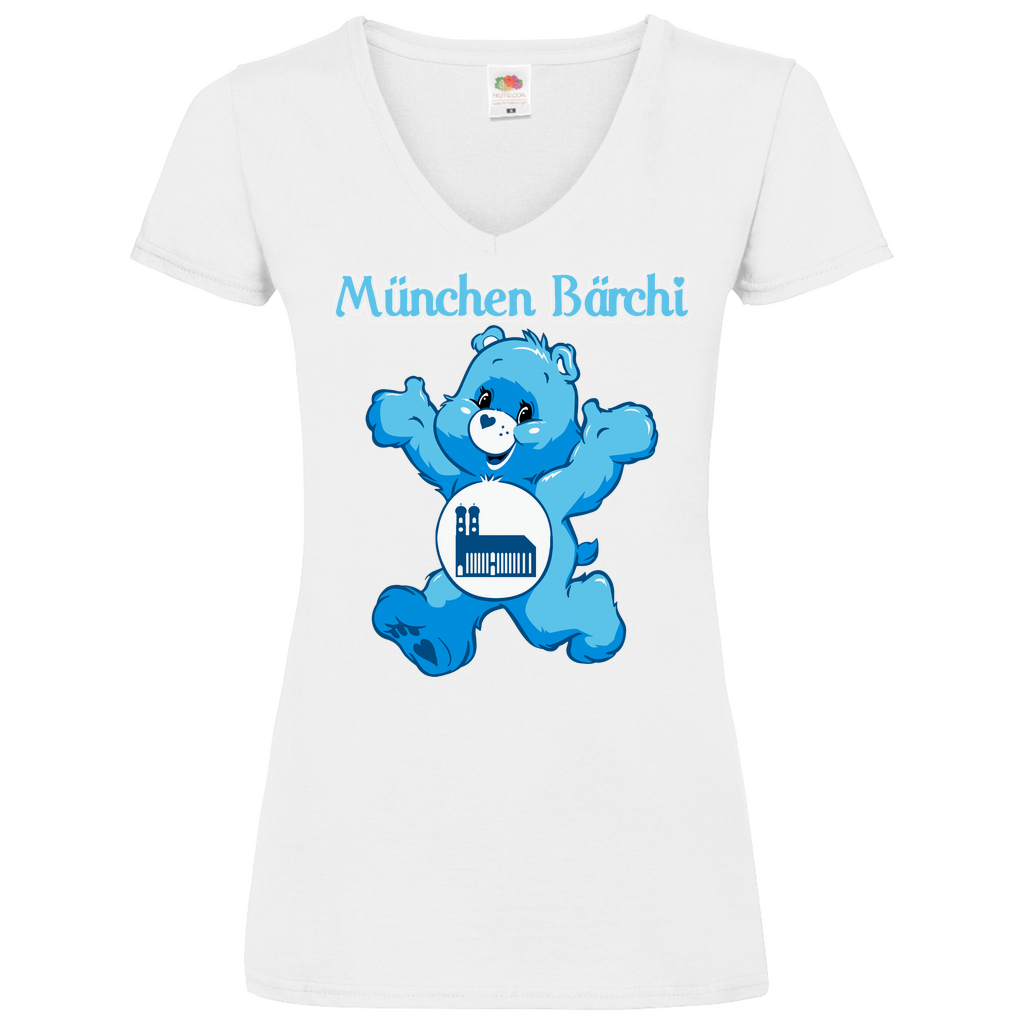 München Bärchi - Glücksbärchi - V-Neck Damenshirt