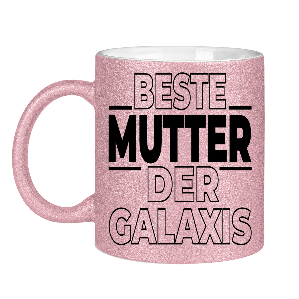 Beste Mutter der Galaxis - Glitzertasse