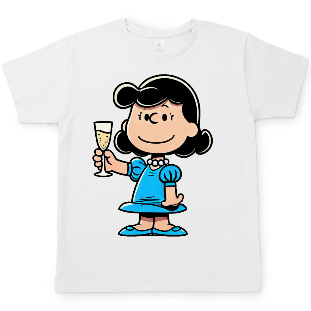 Lucy van Pelt mit Sekt - Die Peanuts - Herren Shirt White