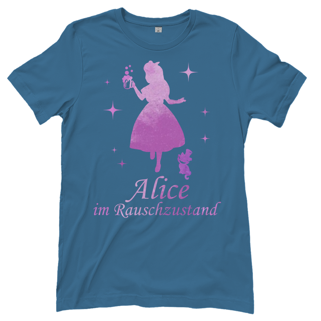 Alice im Rauschzustand - Prinzessin Aquarell - Damenshirt Stone Blue