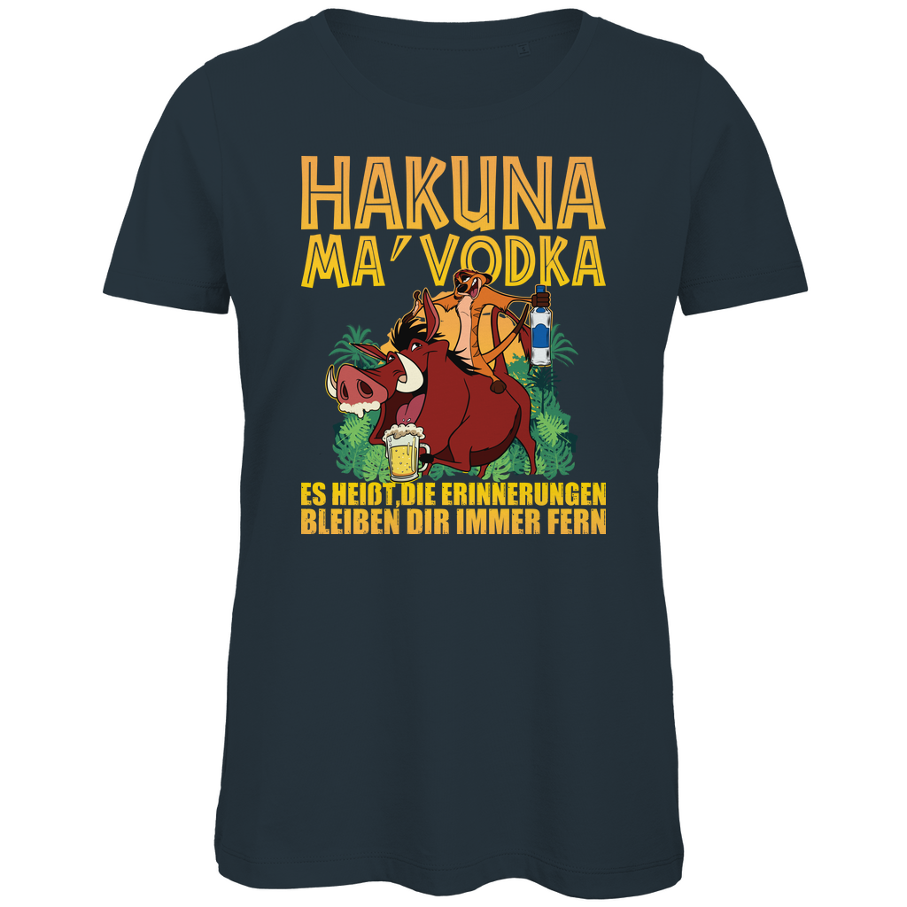 Hakuna Ma Vodka Timon und Pumbaa - Damen Premium Bio T-Shirt Dark Grey