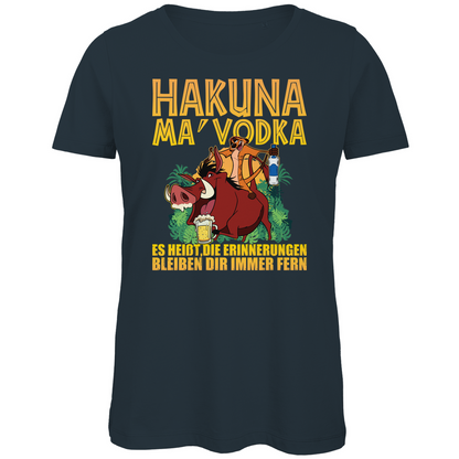 Hakuna Ma Vodka Timon und Pumbaa - Damen Premium Bio T-Shirt Dark Grey