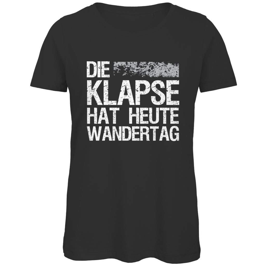Die Klapse hat heute Wandertag - Damen Premium Bio T-Shirt Black