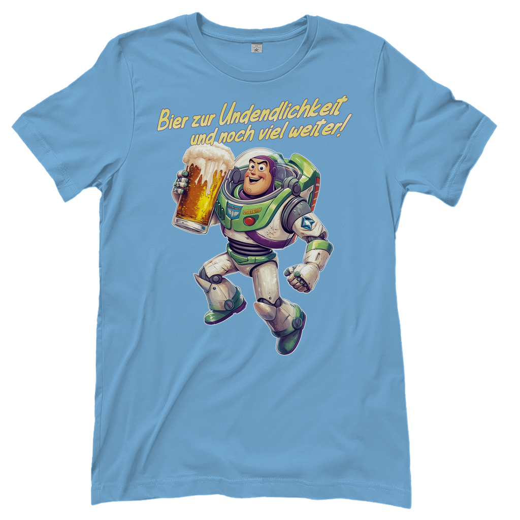 Bier zur Unendlichkeit und noch viel weiter - Buzz Lightyear Toy Story - Damenshirt Sky Blue