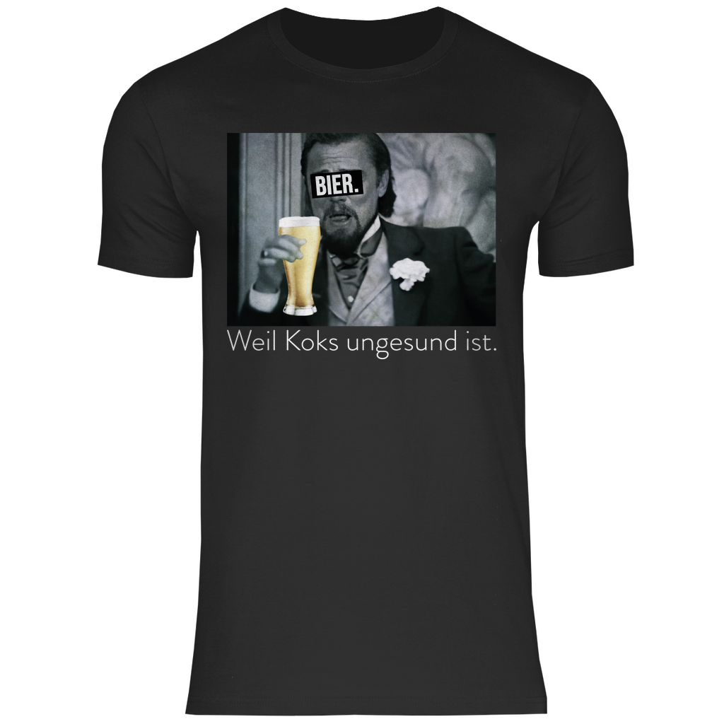 Leonardo DiCaprio - Bier weil Koks ungesund ist - Herren Shirt