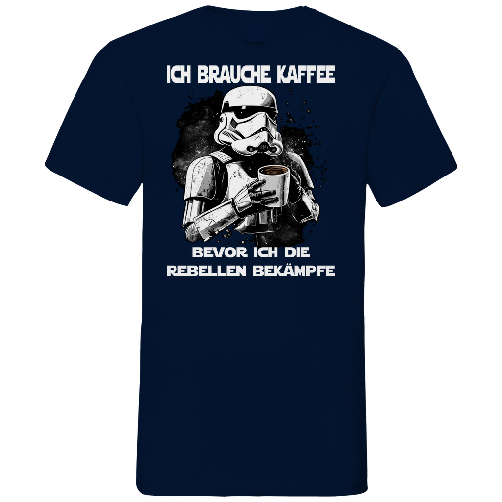 Ich brauche Kaffee - Stormtrooper - Herren V-Neck Shirt