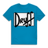 Herren Premium Bio T-Shirt druﬀ – Bold Retro Logo Design im Cartoon-Style Atoll