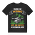 Wohnmobil Shirt Hund im Womo Alarmanlage Camping Männer Geschenk Camper Spruch Black