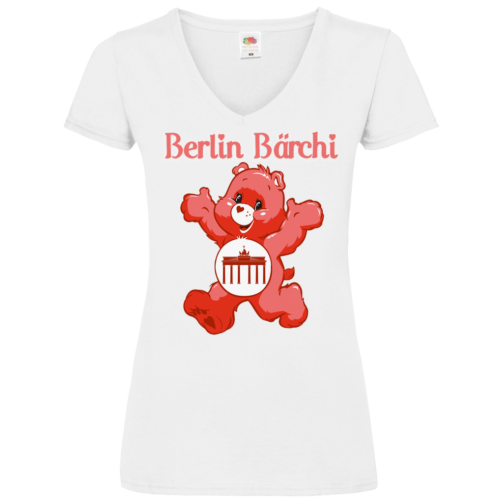 Berlin Bärchi - Glücksbärchi - V-Neck Damenshirt